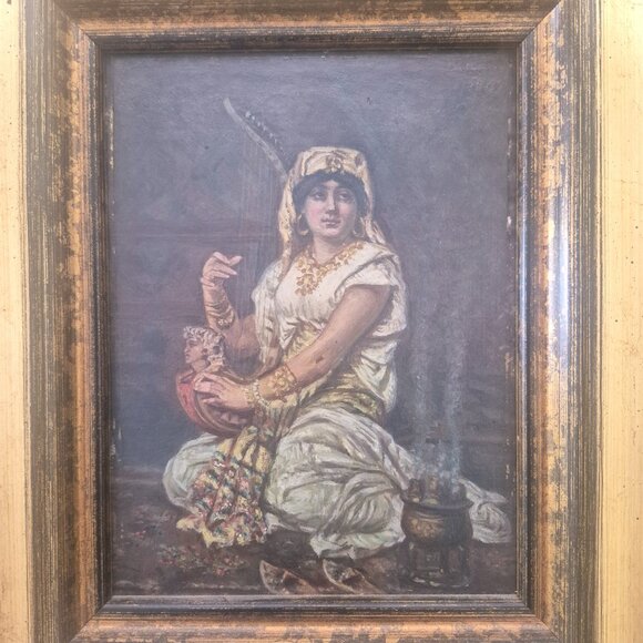 Vintage painting, oil on wood - Picture 2 of 10